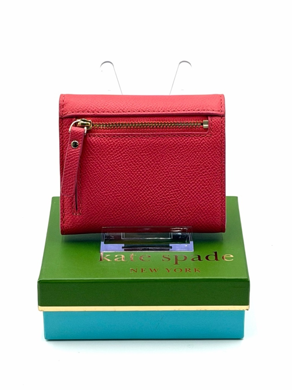 Kate Spade Gemma Pink Scalloped Small Flap Wallet w Box & Insert - Picture 2 of 12